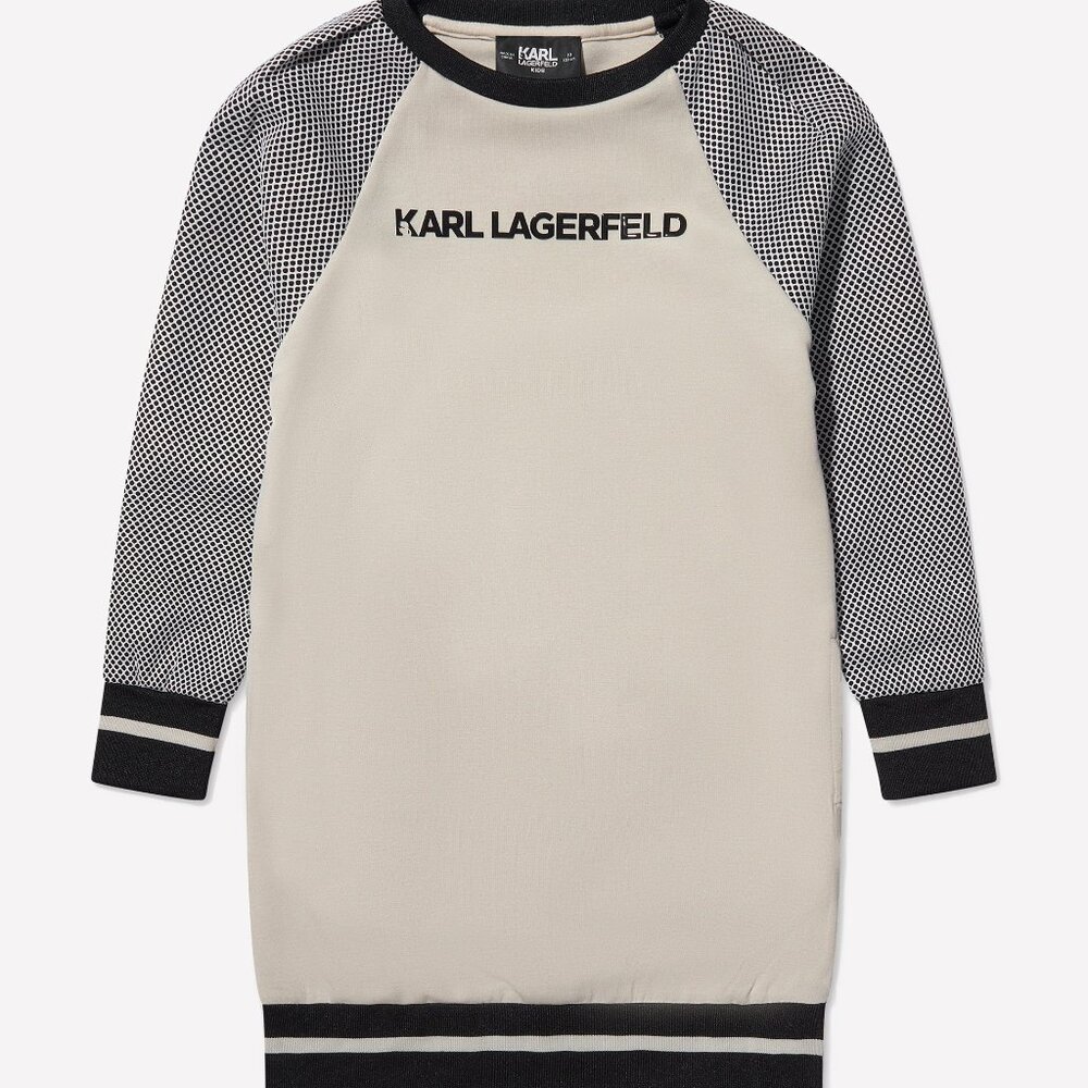 Karl Lagerfeld  Girls Mesh Sleeve Sweater Dress